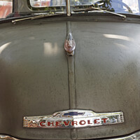 Buy canvas prints of Front of a 1950 Chevrolet Pickup Truck by John Mitchell