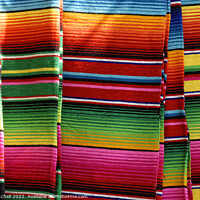 Buy canvas prints of Colorful Mexican Blankets by John Mitchell