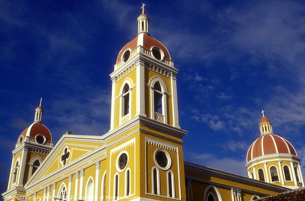Cathedral in Granada Nicaragua Picture Board by John Mitchell