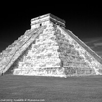 Buy canvas prints of El Castillo Mayan Pyramid at Chichen Itza Mexico by John Mitchell