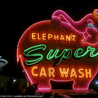 Buy canvas prints of Elephant Super Car Wash Seattle by John Mitchell