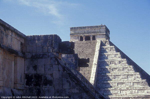 Cuchen Itza Mayan ruins Mexico Picture Board by John Mitchell