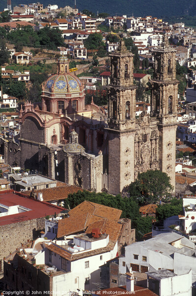 Santa Prisca Church Taxco Mexico Picture Board by John Mitchell