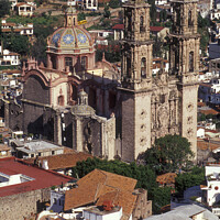 Buy canvas prints of Santa Prisca Church Taxco Mexico by John Mitchell