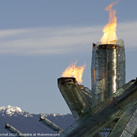 Buy canvas prints of Olympic Cauldron Vancouver 2010 Winter Games by John Mitchell