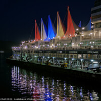 Buy canvas prints of Canada Place at Night Vancouver by John Mitchell