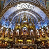 Buy canvas prints of Notre Dame Basilica Altar Montreal by John Mitchell