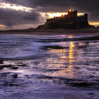 Buy canvas prints of Bamburgh Castle, Northumberland by Kev Alderson