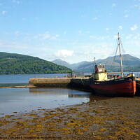 Buy canvas prints of Scotland's Bright Red Fishing Boat argyll and bute by dale rys (LP)