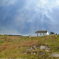 Buy canvas prints of cozy little house on a hill- isle of mull by dale rys (LP)