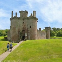 Buy canvas prints of Caerlaverock Castle  by dale rys (LP)