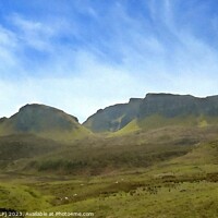 Buy canvas prints of land of sheep Outdoor mountain on SKYE by dale rys (LP)