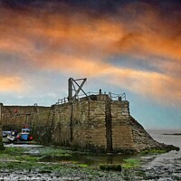 Buy canvas prints of Medieval Fortress Amidst Aquatic Embrace CRAIL HAR by dale rys (LP)