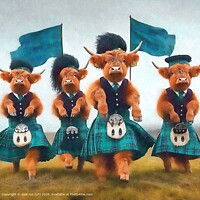 Highland Cow scotland scottish TARTAN ARMY