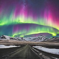 TRAVEL EUROPE MOUNTAINS ICELAND Northern Lights