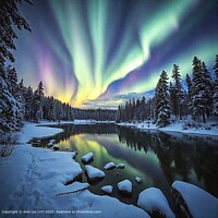 EUROPE TRAVEL CALM WATER Serene Winter Forest