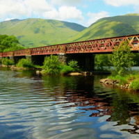 Buy canvas prints of loch awe rail bridge by dale rys (LP)