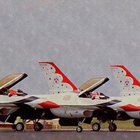 Buy canvas prints of  USAF THUNDERBIRDS by dale rys (LP)