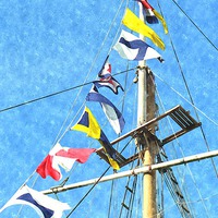 Buy canvas prints of  sea flags by dale rys (LP)
