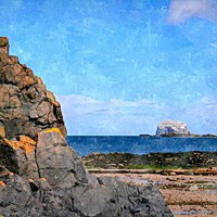 Buy canvas prints of  bass rock - north berwick by dale rys (LP)