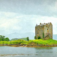 Buy canvas prints of  castle stalker - scotland argyll and bute  by dale rys (LP)