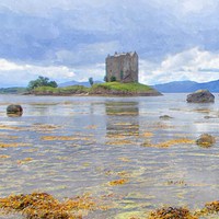 Buy canvas prints of  stalker castle - scotland argyll and bute  by dale rys (LP)