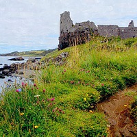 Buy canvas prints of  dunure castle-scotland by dale rys (LP)