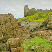 Buy canvas prints of  dunure castle-scotland  by dale rys (LP)