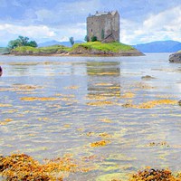 Buy canvas prints of  castle stalker - scotland argyll and bute by dale rys (LP)