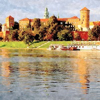 Buy canvas prints of  wawel castle,krakow,poland by dale rys (LP)