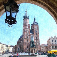 Buy canvas prints of  krakow-old town by dale rys (LP)