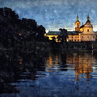 Buy canvas prints of  church on a hill-krakow by dale rys (LP)