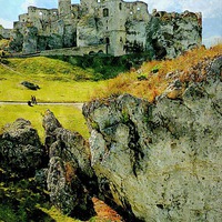 Buy canvas prints of  ogrodzieniec castle,poland by dale rys (LP)