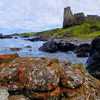 Buy canvas prints of dunure castle,ayrshire by dale rys (LP)