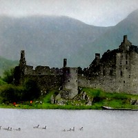 Buy canvas prints of Majestic Ruins of Kilchurn Castle argyll and bute by dale rys (LP)