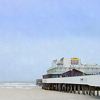 Buy canvas prints of DAYTONA BEACH pier  by dale rys (LP)