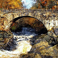 Buy canvas prints of old bridge-killin by dale rys (LP)