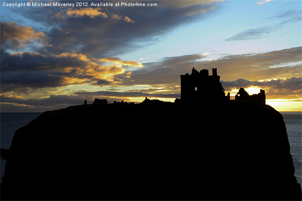 Dunnottar Castle at Sunrise Picture Board by Michael Moverley