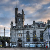 Buy canvas prints of Aberdeen Castlegate Sunrise by Michael Moverley