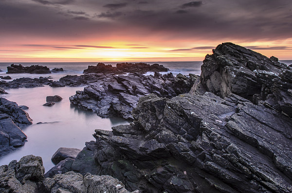 Aberdeen Coast Sunrise Picture Board by Michael Moverley