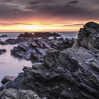 Buy canvas prints of Aberdeen Coast Sunrise by Michael Moverley