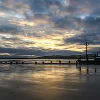 Buy canvas prints of Aberdeen Beach at Sunrise by Michael Moverley