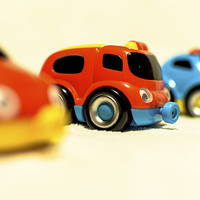 Buy canvas prints of Colourful Toy Cars by Michael Moverley