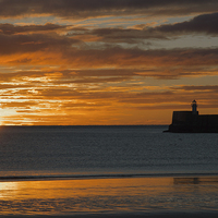 Buy canvas prints of Aberdeen Beach at Sunrise by Michael Moverley