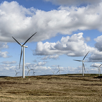Buy canvas prints of Whitelee Wind Farm by Michael Moverley