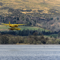 Buy canvas prints of Sea Plane at Loch Lomond by Michael Moverley