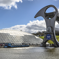 Buy canvas prints of Falkirk Wheel by Michael Moverley