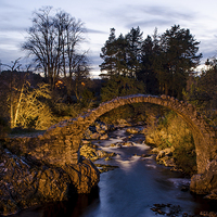 Buy canvas prints of Carrbridge at Night by Michael Moverley