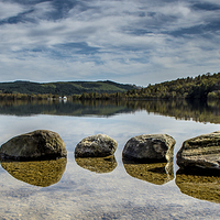 Buy canvas prints of Reflections of Loch Achilty by Michael Moverley