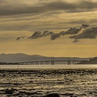 Buy canvas prints of Sunset over Kessock Bridge by Michael Moverley